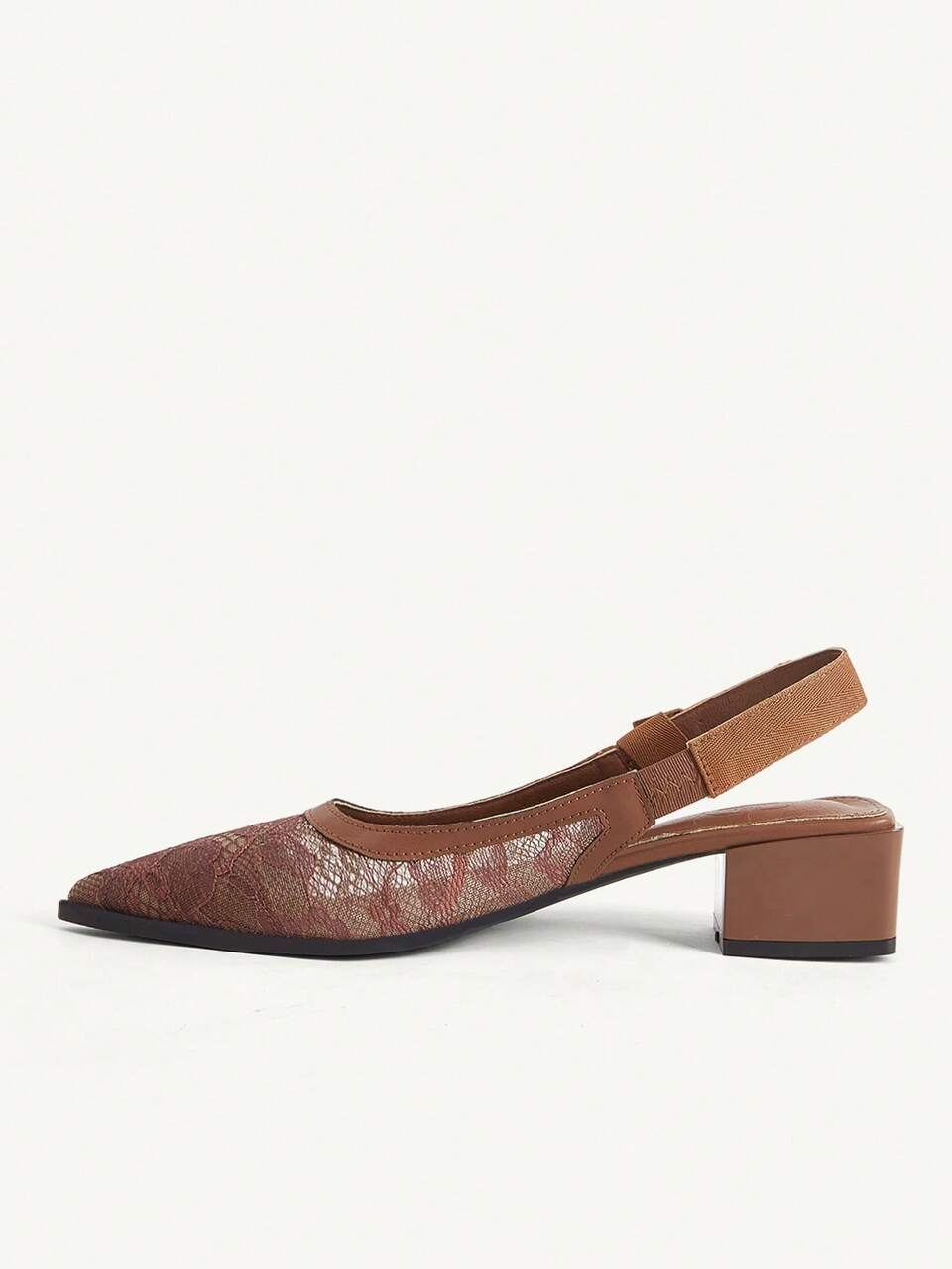 CUCCOO CHICEST Spring And Summer Sexy Lace Mesh Pointed Toe Low Vamp Thick Heel Bow Elegant Elegant Dating Afternoon Tea Valentine's Day Elegant Wear Fall Shoes