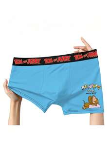 Notgurli TOM & JERRY X SHEIN 男士印花時尚四角內褲 (2入裝) - 彩色 - 查看 3