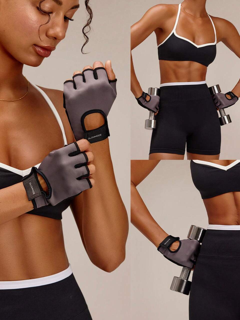 Sweat-Wicking Medium Support Palm Protection Mesh Panel Hook And Loop Training Palm Training Gym