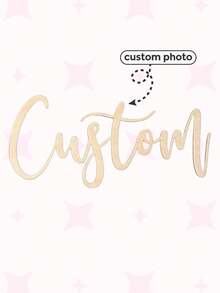 Personalized Wooden Name Plate, Customized Name Plate For Nursery Wedding Bridal Shower, Home Decor Background, Graduation Ceremony Party Decoration Wall Art - Beige - View 2