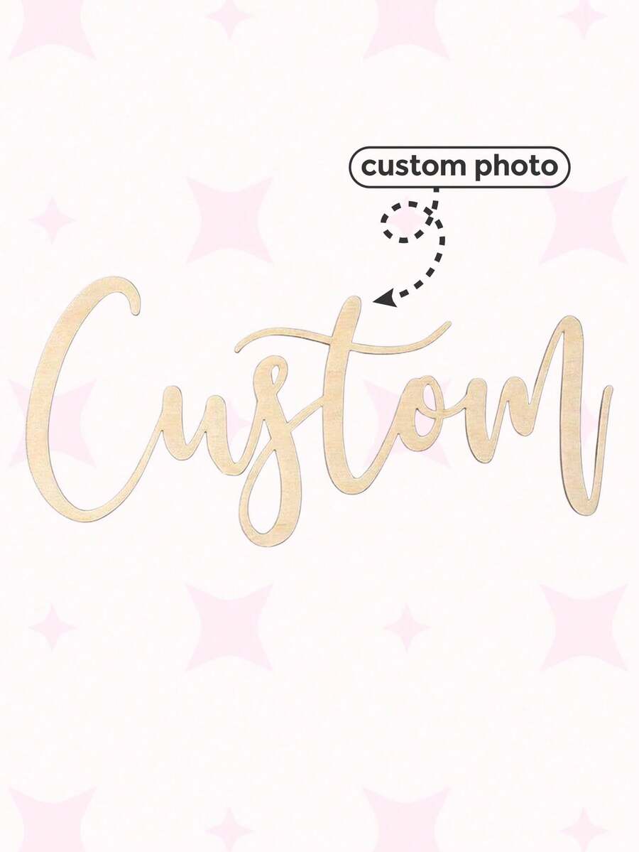 Personalized Wooden Name Plate, Customized Name Plate For Nursery Wedding Bridal Shower, Home Decor Background, Graduation Ceremony Party Decoration Wall Art
