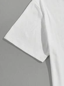 Manfinity EMRG Men's Summer Casual Lip Print T-Shirt - White - View 5