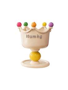 Zazumi 1pc Desktop Organizer Crown Shape With Glossy Spherical Nodes For Minimalist Office Desk Featuring Captivating Visual Delight For Career Women - Multicolor - View 9