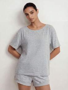 Ocili Studio 1pc Women Casual Loose Blouse - Light Grey - View 4
