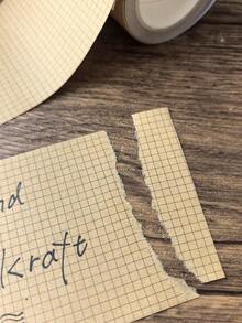 1 Roll Plaid Kraft Paper Tape, Writable For DIY Scrapbooking And Decoration - Multicolor - View 5