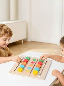 MINKOJA Wooden Color Matching Movement Game, Color Recognition Interactive Toy For Boys And Girls Ages 3+, Parent-Child Interactive Game - Multicolor - View 4