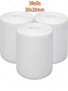 3张/6张热敏标签，30x20mm/40x30mm/50x80mm自粘通用标签带，兼容M110/M221/M220/M120/M200标签打印机，可替换标准覆膜办公标签。 - 白色 - 查看 14