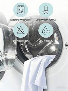 1pc White Stretch Spandex Tablecloth – Wrinkle Resistant Washable Fitted Table Cover For Dining, Wedding, Banquet, Party (Rectangle, Frame Not Included) - Round white - View 6