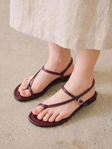 HighSole Women Heeled Sandals Summer - Burgundy - View 2