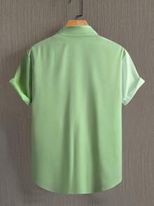 Genlund Men's Solid Color Casual Versatile Daily Wear Shirt - Multicolor - View 2