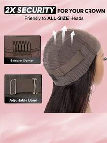 ALL READY WIG 9AM 棕色可穿戴无胶假发，人发预剪 26 英寸 5x6 巧克力棕色直发无胶假发，人发预拔漂白结 #4 深棕色蕾丝闭合假发，180 密度，适合女士 - S4 - 查看 9