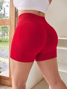 Velisys Velisys 3er Set Schwarz Marineblau Rot Große Größen Strick Nahtlos Hohe Taille Po-Heber Yoga Laufen Radfahren Fitness Outdoor Freizeitkleidung Neu - Verschiedenfarbig - Übersicht 8