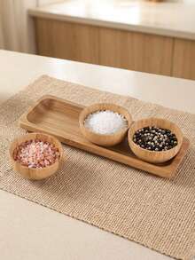 一套小号竹制彩色调味碗碟，学校用品 - 彩色 - 查看 9