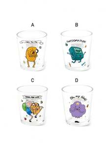 ADVENTURE TIME X SHEIN 卡通冒險角色 11.50oz/340ml 透明玻璃杯，印花飲水杯，適用於水、果汁、汽水、冰咖啡和調酒，適合居家、辦公室及日常使用 - 無色 - 查看 11
