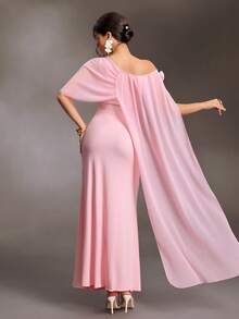 Cheriluna Maternity 孕婦甜美時尚 3D 花卉裝飾披肩式攝影禮服 - 粉色 - 查看 2