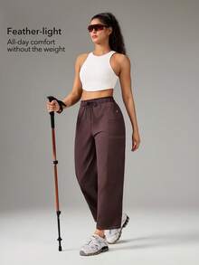 OutZeal Women Outdoor Pants Hiking Camping Water-Resistant Lightweight Outdoor Bottoms - Brown - View 2