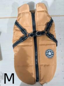 Dog Clothes, Winter Clothes, Small Dog, Pet Clothes, Chest Straps, Vest, Dog Warm Padded Coat - Khaki - View 12