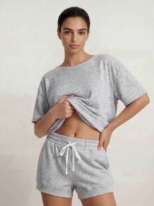 Ocili Studio 1pc Women Casual Loose Blouse - Light Grey - View 5