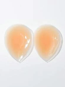 Wedaily Women's Sexy Invisible Design Reusable Buttocks Silicone Pads 2 Pcs, Used To Physically Enhance The Buttocks On Both Sides And Shape The Body - Beige - View 2