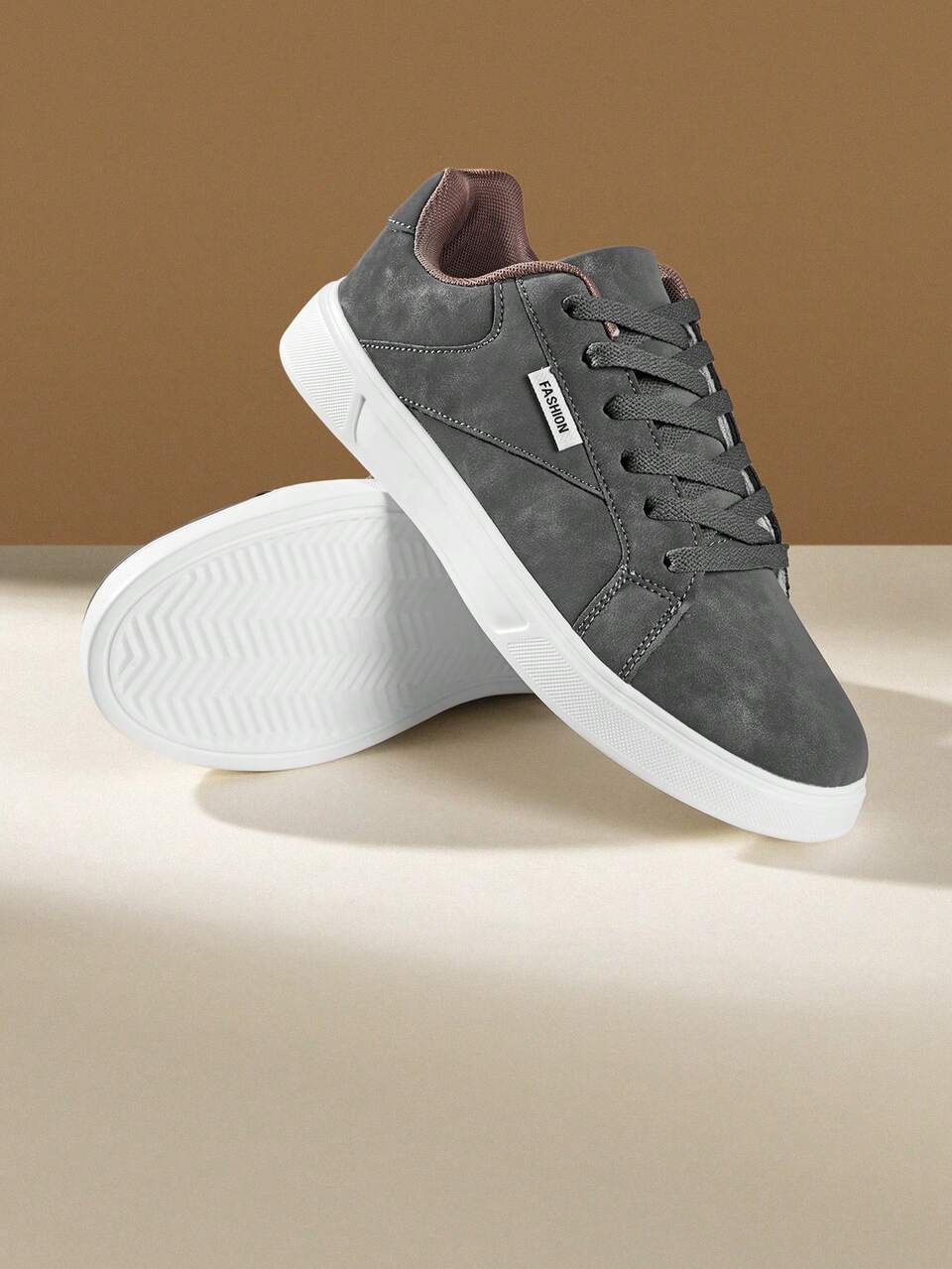 CUCCOO EASI Women's Color Block Skate ShoesCasual Lace-Up Outdoor Sneakers,Comfortable Low-Top Sports Shoes
