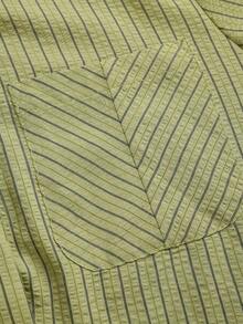 SHEIN LUNE 女款休閒白色黑色襯衫與長褲3件套秋季服裝套裝 工作服 日常度假早午餐辦公室旅行城市短途綠色條紋 - 綠色 - 查看 11