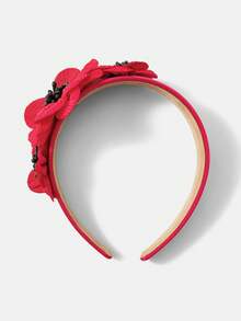 MOTF PREMIUM ROSE RED FLOWER HEADBAND - Hot Pink - View 6
