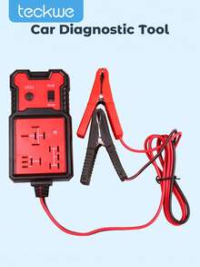 Teckwe Automotive Relay Tester, 12V Car Relay Diagnostic Testing Tool With 4Pin 5Pin Relay Socket, Alligator Clips Auto Relay Circuit Detector For Vehicle Repair - Red - View 1