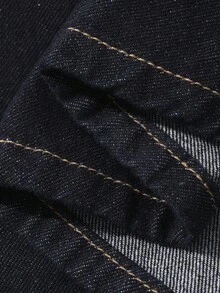 Dazy Plus Rok Denim Vintage Panjang Model A-Line Biru Tua Ukuran Plus untuk Wanita, Musim Semi, Musim Panas, dan Musim Gugur. - Dark Wash - View 3
