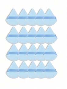 50Pcs/40Pcs/30Pcs/20Pcs/10Pcs/5Pcs Velvet Triangle Powder Puff Facial Makeup Tools Air Cushion Powder Puff Reusable Makeup Sponge Makeup Gadgets Loose Powder Puff Wet And Dry Dual-Use Powder Puff Hot Weather Makeup Essentials Beach Makeup Tools - Blue - View 11