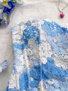 Soleia 3D鏤空刺繡魚骨胸衣上衣 白色花卉 夏季浪漫優雅 婚禮花園派對早午餐穿搭 - 彩色 - 查看 5