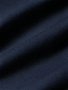 PAVTROS Pantalones cortos casuales y versátiles con estampado de letras y cordón en la cintura para hombres - Azul Marino - Ver 5