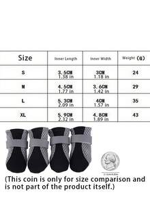 Scarpe estive per cuccioli, scarpe per animali domestici, scarpe in rete per cani per tutte le stagioni, forniture per gatti e cani, scarpe per cani di piccola taglia, stile traspirante e confortevole - nero - Visualizzare 4