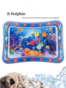 1pc Thickened Water Sensor Play Mat For Pets, Sensory Water Play Mat For Cats, Cooling Mat For Cats,Water Sensor Mat For Cats Dogs Cool Comfort InflatableTummy Time Water Mat - Multicolor - View 13