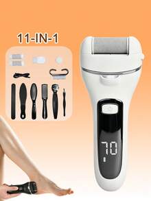 Teckwe Set Penghapus Kapalan Kaki Elektrik, Dapat Diisi Ulang, Layar Digital, Dilengkapi dengan Kepala Penggiling yang Dapat Diganti dan Berbagai Aksesori Perawatan Kaki, Set Perawatan Kaki Portabel, Produk Perawatan Pribadi, Baterai 1200mAh Terintegrasi - Satu ukuran cocok untuk semua. - View 2