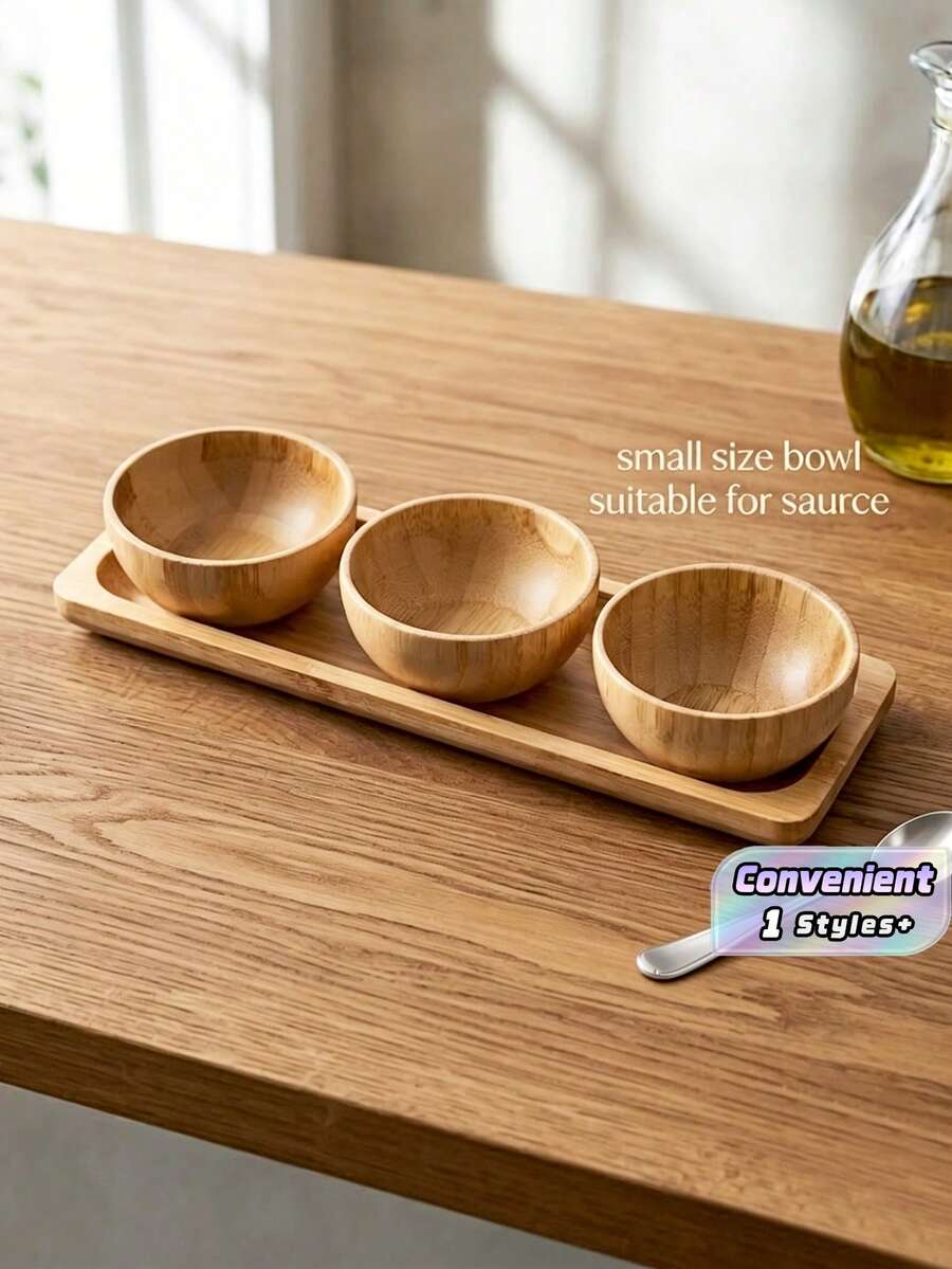 一套小号竹制彩色调味碗碟,学校用品 - 彩色 - 查看 1