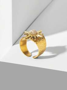 MOTF PREMIUM PRE GOLD PLATED SUN STONE RING - Yellow Gold - View 6