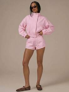 MUSERA Mini Denim Shorts Spring Summer Cute Cosy Cottage Core Spring Dew - Pink - View 5