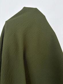 Weeklong Plus Size Women's Asymmetrical Design Top + Shorts 2 Pieces Set - Army Green - View 7