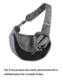 1 Breathable Mesh Travel Bag For Pet Dog Straps, Suitable For Dogs And Cats, Cat Straps, And Cat Bags - Black - View 5