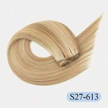 缝合式接发，真人发，12-22英寸发束，焦糖棕色至613金色，50克直发发束，柔顺直发，适合派对、婚礼及日常佩戴。 - 彩色 - 查看 23