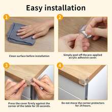 10/20/30pcs Clear Silicone Corner Guards, Soft Adhesive Furniture Edge Bumpers For Baby Proofing, Transparent Table Corner Protectors, Multiple Shapes Available - default - View 8