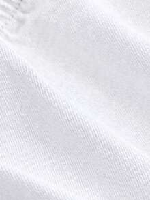 SHEIN MOD 女款單排扣時尚百搭日常休閒牛仔掛脖上衣 - 白色 - 查看 5