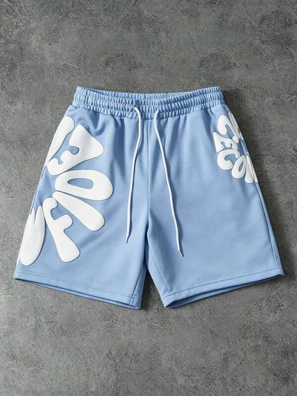 PAVTROS Men's Casual Letter Print Shorts, Summer