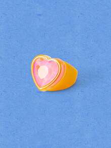 Popjeli 1 Cincin Resin Cinta Berwarna-warni, Perhiasan Musim Panas yang Lucu dan Menawan untuk Wanita dan Anak Perempuan, Cocok untuk Ditumpuk di Pantai dan Tepi Laut. - Berapa harganya? - View 19