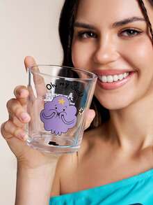 ADVENTURE TIME X SHEIN 卡通冒險角色 11.50oz/340ml 透明玻璃杯，印花飲水杯，適用於水、果汁、汽水、冰咖啡和調酒，適合居家、辦公室及日常使用 - 無色 - 查看 4