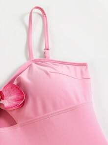 Bonvoyette Swim Oasis 2件組女款夏季純色細肩帶海星裝飾長裙與連身泳衣套裝 - 彩色 - 查看 5