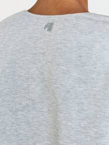 11SKNDS Cropped Open-Front Bolero Sweatshirt With Long Sleeves, Relaxed Fit, Midriff-Baring Cut, Cozy Fleece Feel, Perfect For Casual Everyday Layering - Grey - View 5