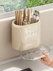 Plastic Cutlery Drainer Organizer Rack, Tabletop Cutlery Holder, Silverware Tray For Forks, Knives, Spoons - View 6
