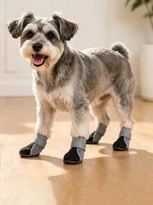 Scarpe estive per cuccioli, scarpe per animali domestici, scarpe in rete per cani per tutte le stagioni, forniture per gatti e cani, scarpe per cani di piccola taglia, stile traspirante e confortevole - nero - Visualizzare 11