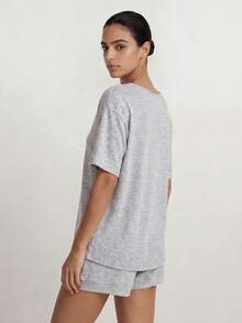 Ocili Studio 1pc Women Casual Loose Blouse - Light Grey - View 2